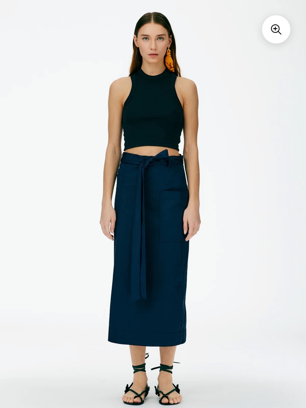 Eco Poplin Wrap Skirt